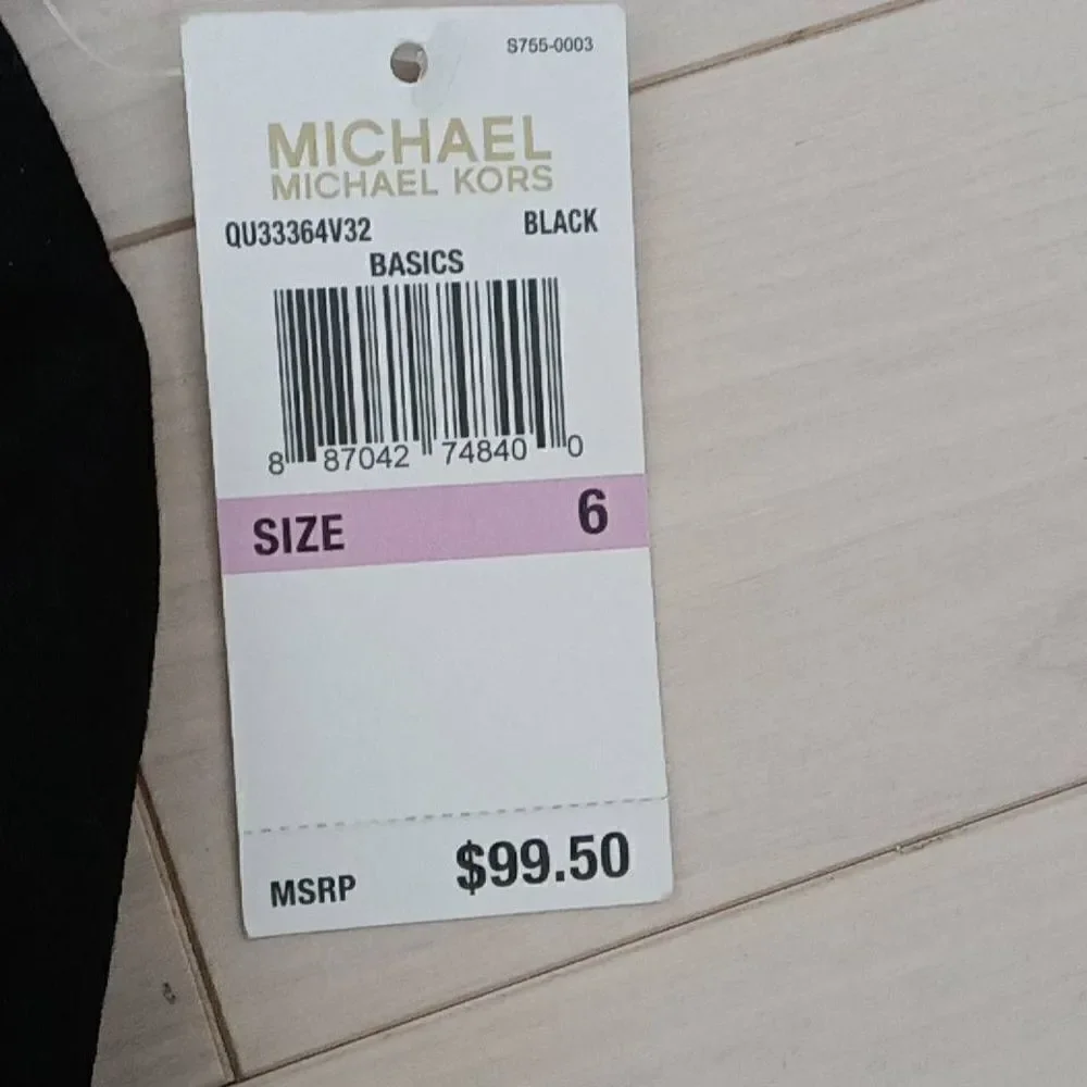 Michael Kors Women's Zippered Front Cropped Pants Black Size 6